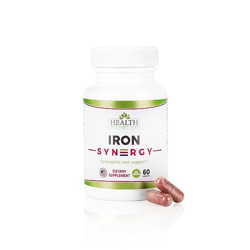 Health As It Ought To Be Iron Syn3rgy Supplement | Physician Formulated Capsules with Iron, Copper, Beet Root, Vitamin C | 60 Capsules