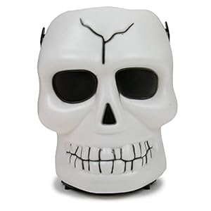 PartySanthe Halloween Skull Candy Bowl Holder Decor for Halloween Skull Bucket Halloween Bucket Candy Holder Trick Or…
