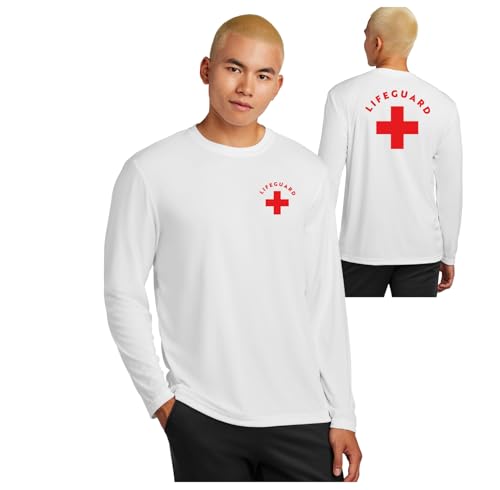 Lifeguard Staff 100% Polyester Long Sleeve T-Shirt - UPF Sun Protection Moisture Wicking - Unisex Employee Sizing2