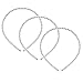KDDOM 3 Pcs Fashion Pearl Headbands,White Faux Pearl Rhinestones Hairbands Bridal Hair Hoop Wedding Hair Accessories Pearl Headbands for Women Girls