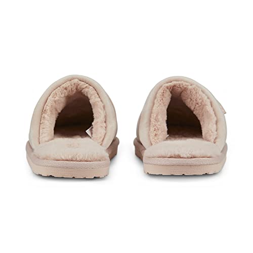 PUMA Women's Fluff Slide Sandals, Black-White, 62