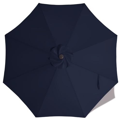 Image of ABCCANOPY 10ft Outdoor Umbrella Replacement Top Suit 8 Ribs (Navy Blue)
