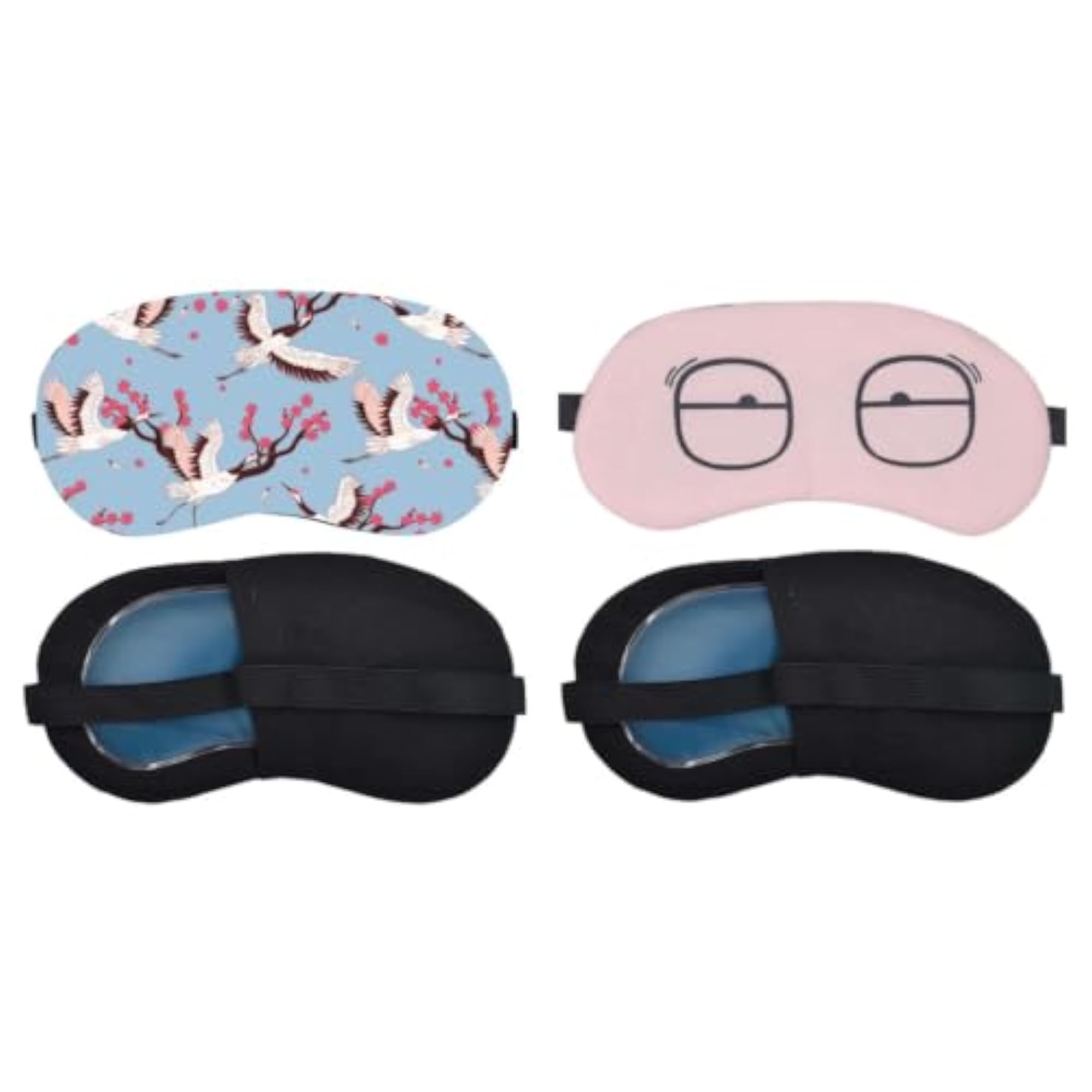 Combo Pack of 2 Pastel Floral Print Eye Masks