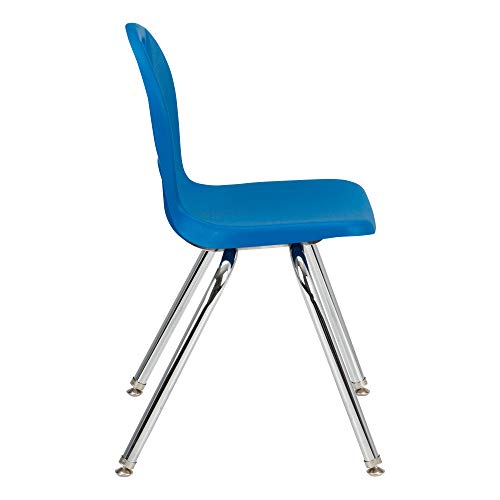 Image of Learniture LNT-116-CSW-BB Learniture Structure Series School Chairs for Classroom, 16 inch Seat Height, Brilliant Blue, Pack of 4