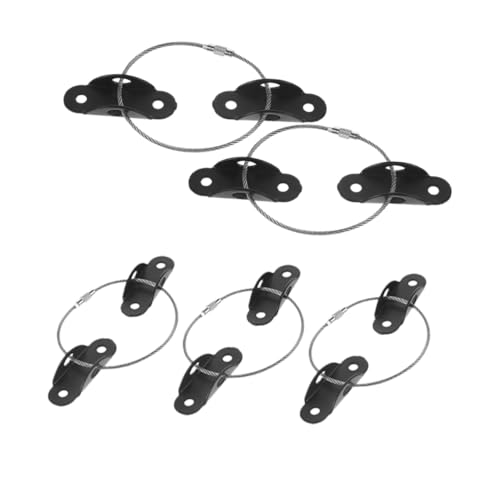 HOOTNEE 5セット 家具防倒器 広ブラックキャビネットストラップ 耐久性家具アンカー 書棚 ドレッサー用壁固定具 転倒防止 設計