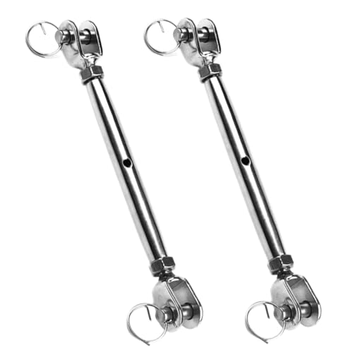 jojofuny 2pcs Tensor de Cable de Acero Inoxidable para Uso Industrial y Náutico miniatura 1