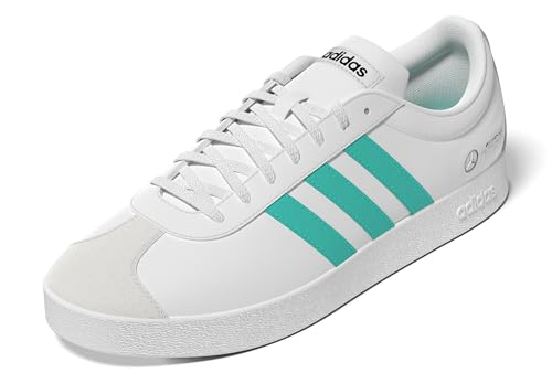 Image of adidas Mens Mercedes Amg Petronas Formula One Team Vl Lace Up Sneakers Shoes Casual - Green, White