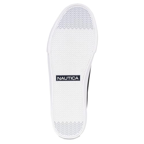 Image of Nautica Women's Fashion Sneaker, Classic Low-Top Lace-Up Casual Shoe with Metal Side Logo and Soft Cushioned Comfort for Everyday Wear