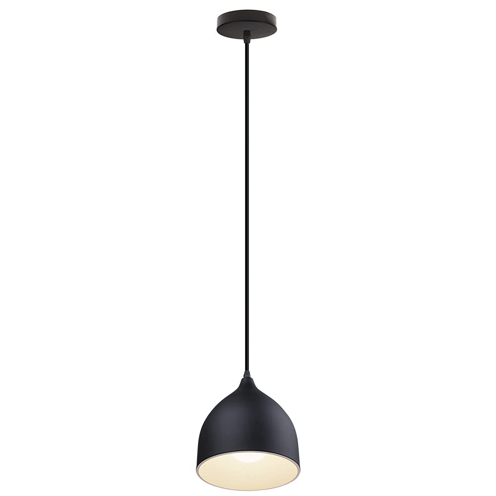Suspension créative avec douille E27 et abat-jour en métal orienté flux