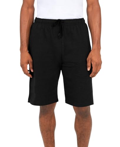 Andrew Scott Mens Cotton Knit Athletic Gym Shorts | Work Out Jogger Sweat Shorts with Drawstring & Pockets - Pack of 32