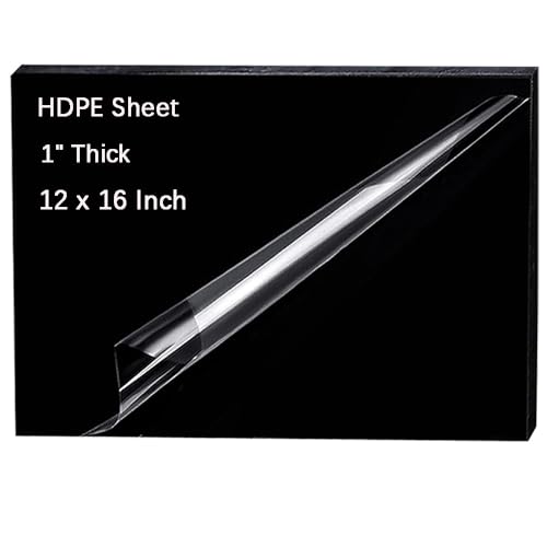 Image of High-Density Polyethylene (HDPE) Plastic Sheet 1 inch Thick 12 inch X 16 inch- Black HDPE Sheet,for Machining,for DIY,Heavy Duty Industry,Engineering,High-Density Polyethylene Plastic Block (Pack of 1)