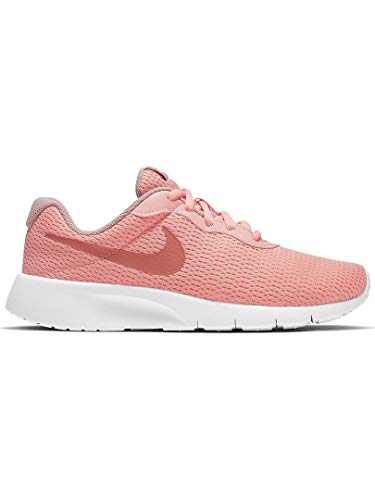 NIKE Older Kids' Tanjun Sneakers, Pink Tint/Metallic Rose Gold/Atmosphere Grey, 6.5 Big Kid