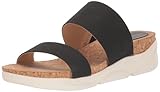 ADRIENNE VITTADINI Women's Chip Flat Sandal, Black, 7.5