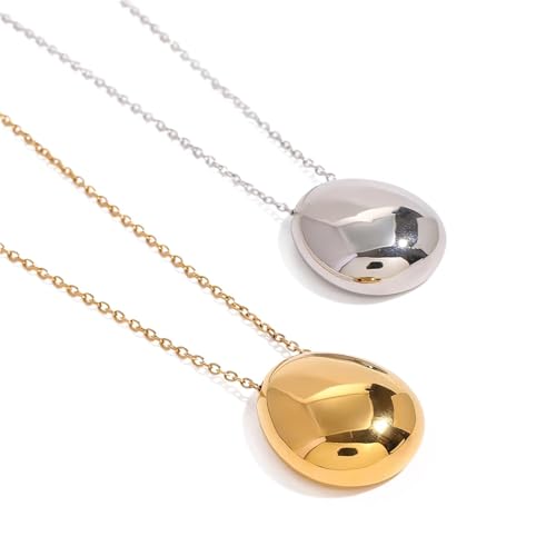 Collier pendentif œuf d'ange minimaliste acier inoxydable homme femme