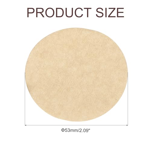 Miniatura 2 de Sourcing Map 600 Filtros De Café, Filtro De Papel Redondo Desechable De 53 Mm, Natural, Para Uso En Casa Y Oficina, Cafetera De Goteo