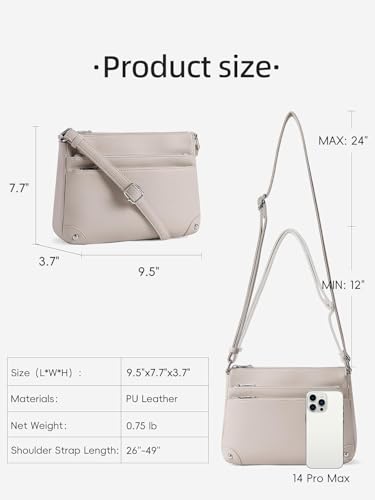 Image of WESTBRONCO Crossbody Bags for Women, Medium Size Shoulder Handbags, Satchel Purse with Multi Zipper Pocket