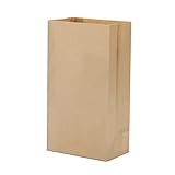 LOOKSGO 40 Count Brown Grocery Lunch Bag Kraft Paper Bags 4 lb Capacity