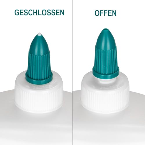 Ideen mit Herz Bastel-Kleber | flüssig Leim | auf Wasserbasis | lösungsmittelfrei | trocknet transparent | geeignet für Kinder | ideal für Holz, Papier, Fotos, Filz, Pappe, Textilien (500 ml)
