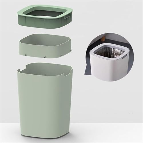 Cubo de basura cuadrado compacto contenedor de interior de 8 litros 5