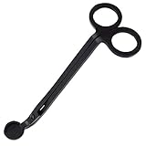 Größe: 17,5 cm Jiechang 1 x Kerzendochtschneider aus Edelstahl für Kerzendochte, Schere (matt-schwarz)