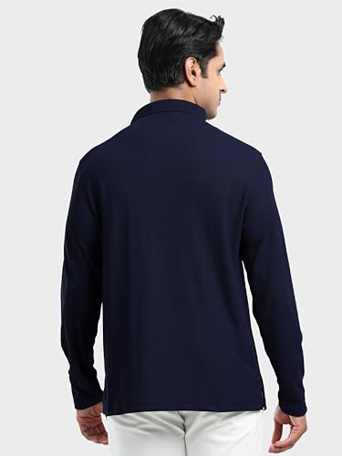 Image of STELLERS Men's Full Sleeve Polo T-Shirt | Feather Touch Feel | Odour Resistant | Wrinkle Free | Quick Dry | Stretchable | Lightweight | Anti-Static | UV Resistance | Anti-Microbial