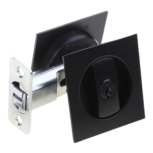 Privacy Pocket Door Square Black Sliding- for Barn Contemporary Privacy Square Pocket Hardware-Tool Sliding- Home and miniatura 1