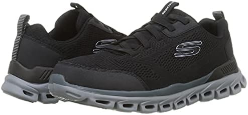 Skechers Men's Glide Step Stretch Lace Sneaker Loafer, Black/Gray, 9 Wide | Image 6