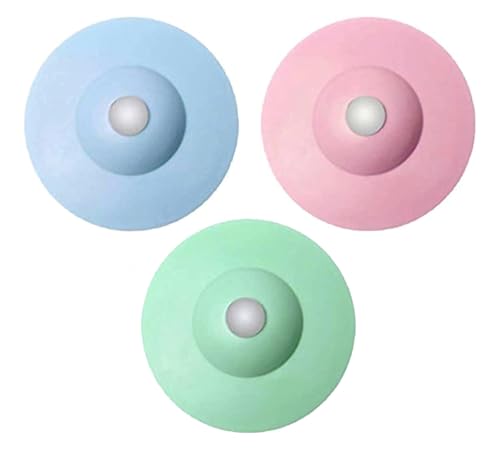 Image of Shower Drain Hair Catcher,Hair Catcher for Shower Drain Press Type Drain Filter,Sink Strainer Protector for Bathroom,Bathtub,Kitchen, and Clean (Pack of 3)