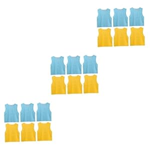BESPORTBLE 18 Pcs Team Practice Vests Gym Pinnies Vest Scrimmage Jerseys Vest for Yellow Sweatshirt