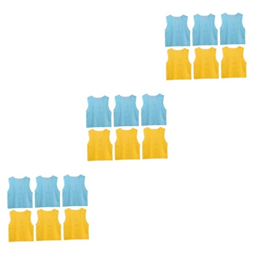 BESPORTBLE 18 Pcs Team Practice Vests Gym Pinnies Vest Scrimmage Jerseys Vest for Yellow Sweatshirt