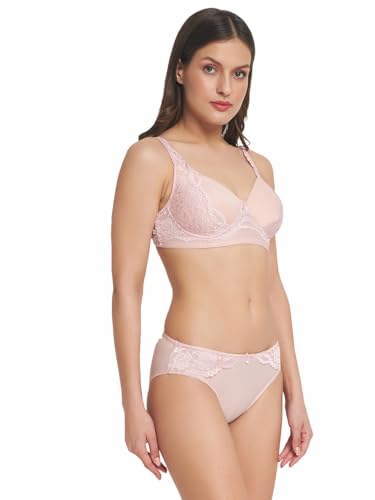 Image of Full Coverage Comfortable Wireless Padded Bra and Hot Panty Set for Women's and Girls
