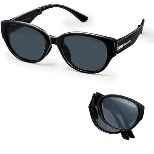 BENEUNDER Women's Polarized Sunglasses - UV400 Trendy Folding Lightweight Shades, Retro Classic Designer Style