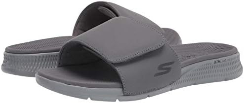 Skechers Men's Go Consistent Slide Sandals – Athletic Beach Shower Shoes with Foam Cushioning, Charcoal, 7 | Image 6