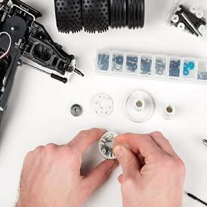 Fafeicy Plastic Gears Set Pulley Belt Gears Kits Gear Set Robot Motor Toy DIY Parts for Model Amateur(34 Gear Packages)