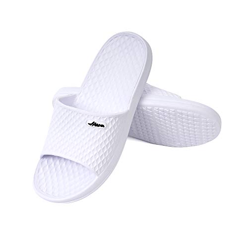 Image of FUNKYMONKEY Men's Shower Slides - Non Slip Quick Drying Sandals for Men - Lightweight Pool Beach Bathroom Slippers Indoor Outdoor