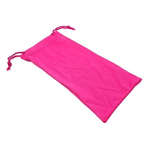Soft Microfibre Sunglasses Case with Drawstring [Hot Pink, Pack of 1] Cover