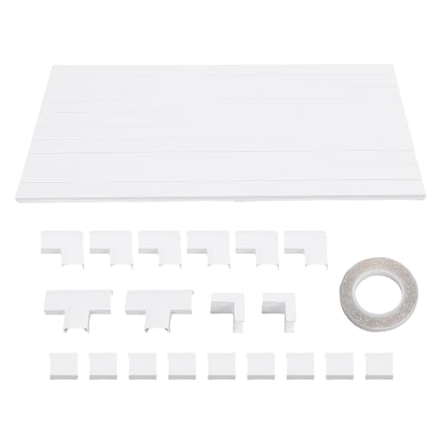 Kit de ocultación de Cables, Cubiertas de Cables de Pared, canaleta Protectora para 2-3 Cables Ethernet de 20x10mm