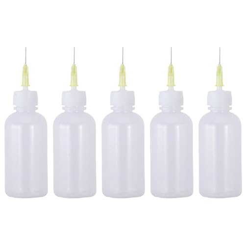Fudeshe Needle Tip Bottle 5pcs Plastic Squeeze Bottles,Mini 