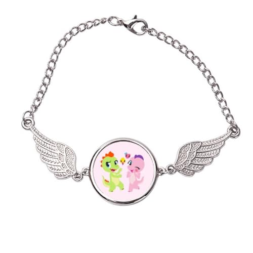 Bracelet Dinosaur Kingdom Love You ailes d'ange en métal taille M pour briser la monotonie