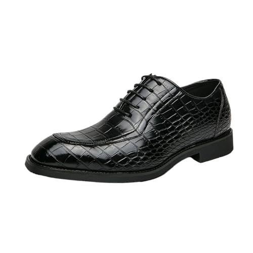 Leather Lace Up Oxford Shoes for Men Comfortable Stylish Ideal for Business and Formal Events