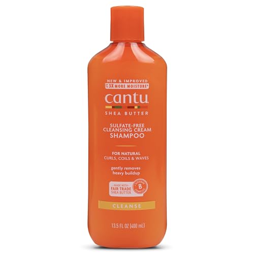Cantu Sulfate-Free Cleansing Cream Shampoo with Shea Butter for Natural Hair, 13.5 oz