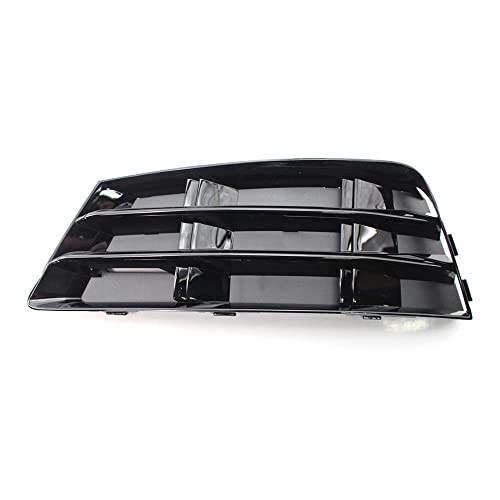 SITARAYURI Car Front Grille For A4 For B9 2016-2018 Front Bumper Fog Light Lamp Grilles Car Accessories(Black-Left)