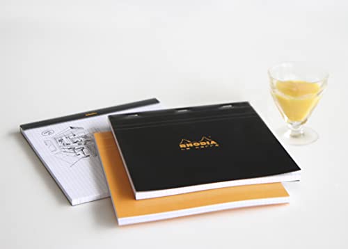 RHODIA 210200C, Stapled Notepad N°210 Orange, 21x21 cm, Small Squares, 80 Detachable Sheets - Image 4