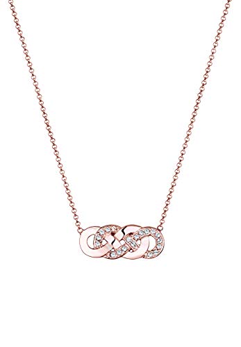 Preisvergleich Produktbild Elli Damen-Halskette mit Anhänger Infinity Unendlichkeit silber 925 Swarovski Kristall