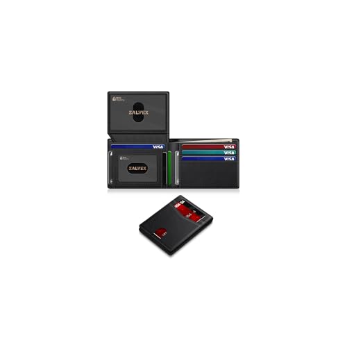 Wallet for Men Slim RFID Blocking Leather Credit Card Holder