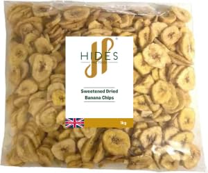 Hides Fine Foods - Banana Chips 1kg - Suitable for Vegetarians - Baking - Granola - Breakfast - Snacking - Desserts - A Good Source of Magnesium, Vitamin A, and Iron.