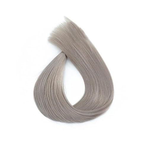 Extension queue de cheval cheveux humains lisses blonde gris pour femme