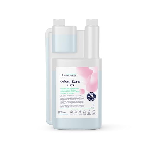 BioEnzymes Odour Eater Cats 1lt. Enzyme Cat & Pet Urine Remover & Stain Cleaner With Live Bacteria