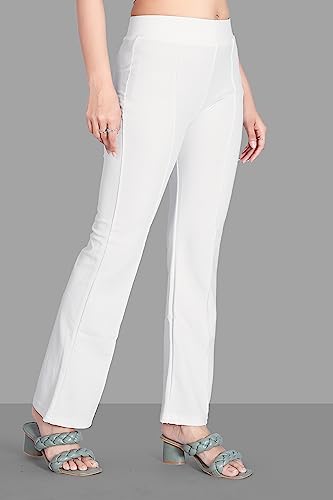 Image of Women's High Waist Bell Bottom Trouser, Elastic Flared Bootcut Pants