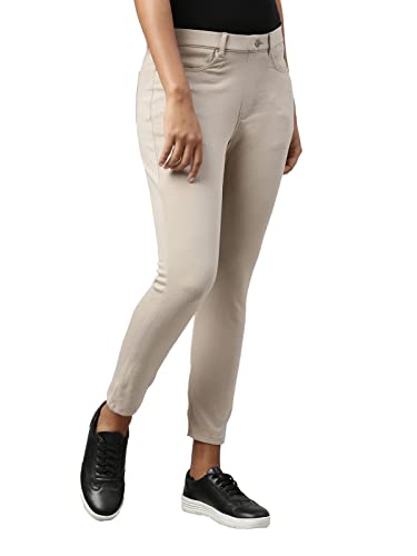 Image of GO COLORS Soft Cotton Blend Printed Jeggings Ankle Length for Women| Breathable, Mid Rise